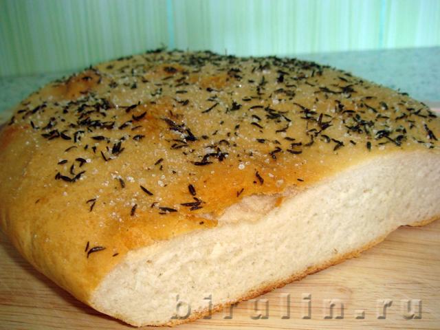Домашния пряный хлеб а-ля Фокачча.