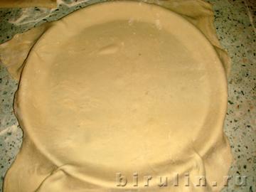 Пирог из слоеного теста с фаршем и грибами. Фото 8