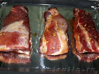 Запеченные в духовке свиные ребра с цитрусовым соусом. Фото 10